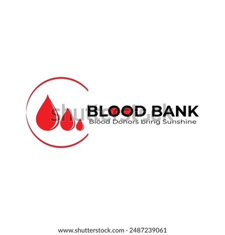 Blood Bank, Blood Donation Logo Vector Templet