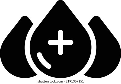 Blood Bank Icon With Glyph Style, Medical Sign And Symbol Isolated On White Background