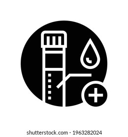 Blood Biopsy Glyph Icon Vector Blood Stock Vector (Royalty Free) 1963282024