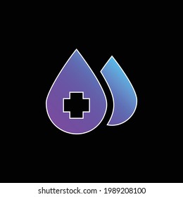 Blood blue gradient vector icon