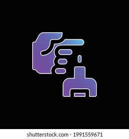 Icono del vector de gradiente azul de sangre