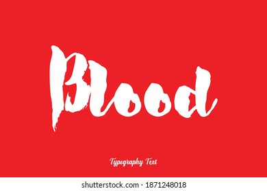 Tipografía Negrita En Sangre De Fondo Rojo