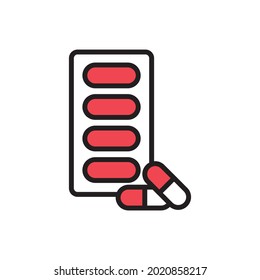 Blood Boost Pill Icon Vector Illustration