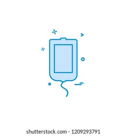 Blood bottle icon design vector