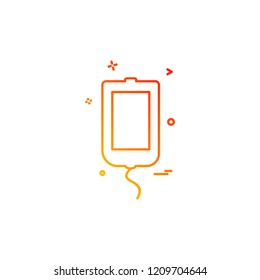 Blood bottle icon design vector