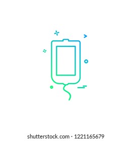 Blood bottle icon design vector