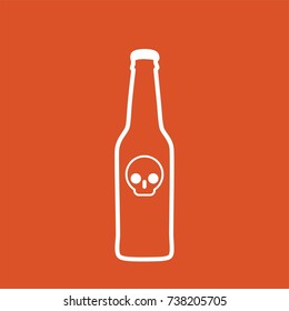 Blood bottle icon, vector illustration design. Halloween collection.