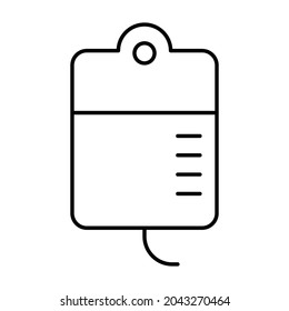 Blood bottle Outline bold Vector Icon which can be easily modified or Edited 