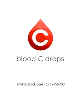 blood C drops  logo vector
