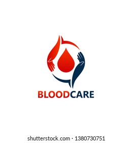 Blood Care Logo Template Design Vector, Emblem, Design Concept, Creative Symbol, Icon