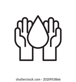Blood Care Outline Icon Vector Illustration