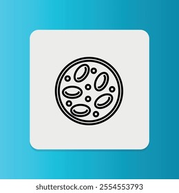 Blood Cell icon. Editable stroke. Vector illustration
