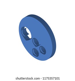 Blood cell isometric left top view 3D icon