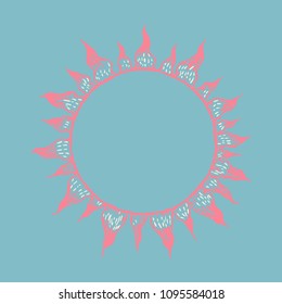 Blood cells circle background in flat style