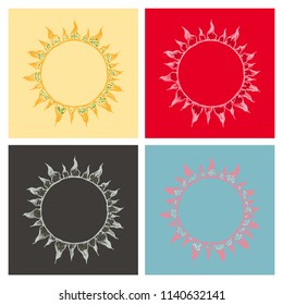 Blood cells circle background in flat style