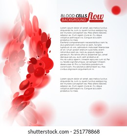 Blood Cells Flow Medical Background