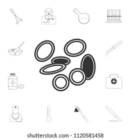 Blood cells icon. Simple element illustration. Blood cells symbol design from Medical collection set. Can be used for web and mobile on white background