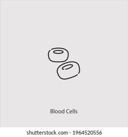 icono de las células de la sangre icono vector.Acto editable.Signo de estilo lineal para el uso de aplicaciones móviles y de diseño web,logotipo.Ilustración de símbolo.Gráficos vectoriales de píxeles - Vector