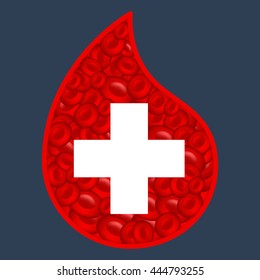 blood cells logo vector