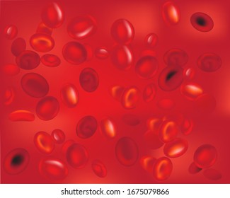 Blutzellen roter Vektorillustration Hintergrund für medizinisches Design