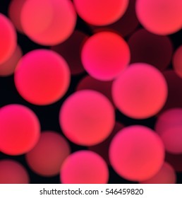 Blood cells under a microscope.Vector illustration.