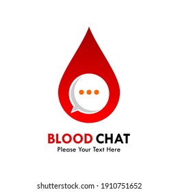 Blood Chat Logo Template Illustration