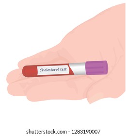 Blood cholesterol test vector illustration