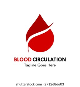 Ilustración de Plantilla de logotipo de diseño de circulación de sangre