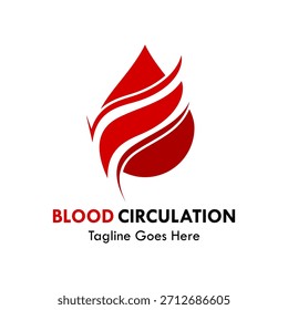 Ilustración de Plantilla de logotipo de diseño de circulación de sangre