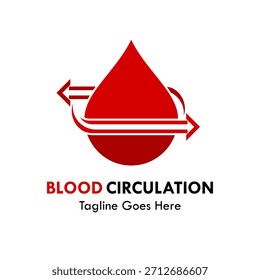Ilustración de Plantilla de logotipo de diseño de circulación de sangre