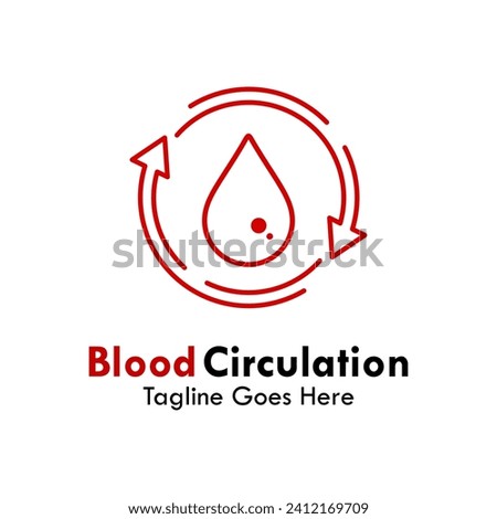 Blood circulation design logo template illustration