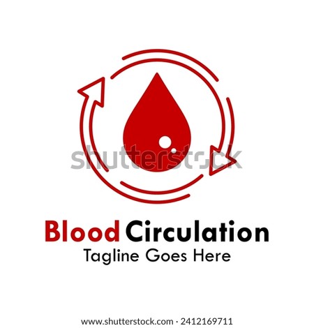 Blood circulation design logo template illustration