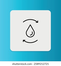 Blood circulation icon. Editable stroke. Vector illustration
