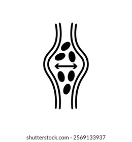 Blood clot pressure icon Vector flat thin line illustration