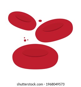 blood clots on white background