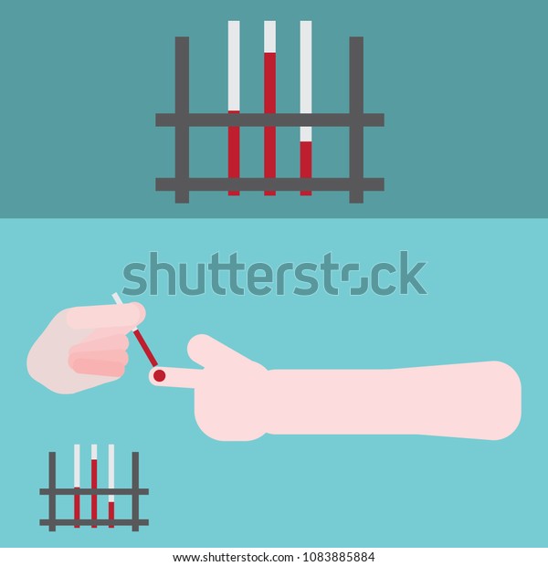 Blood Collection Using Capillary Tube Serology Stock Vector (Royalty