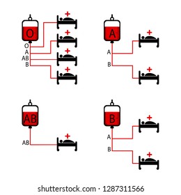 Blood Compatibility Donation Vector Icon.