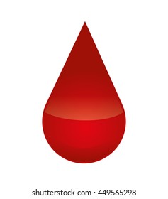 Blood concept represented by drop icon. Isolated and flat illustration 