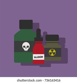 Blood container icon, vector illustration design. Halloween collection.