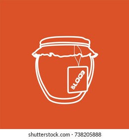 Blood container icon, vector illustration design. Halloween collection.