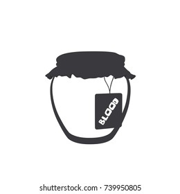 Blood container icon, vector illustration design. Halloween collection.