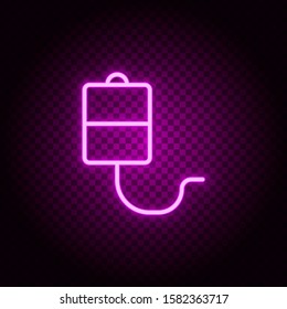 Blood, counter, transfusion vector icon. Retro style neon vector icon. Vector icon on transparency background