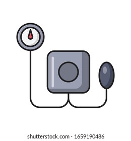 blood cuff vector flat color icon 