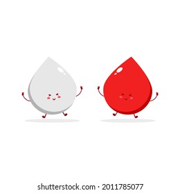 Juego de caracteres lindos de sangre para ilustrar el logo de la mascota