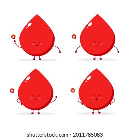 Juego de caracteres lindos de sangre para ilustrar el logo de la mascota