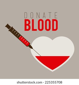 Blood design over beige background, vector illustration