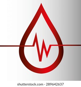 Blood design over white background, vector illustration.