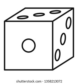Blood dice icon. Outline blood dice vector icon for web design isolated on white background
