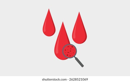 Ilustración vectorial de examen de enfermedades de la sangre
