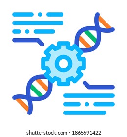 Línea delgada del vector del ícono del biohackeo del adn de sangre. Ilustración de contorno